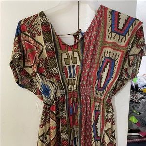 Woman colorful blouse